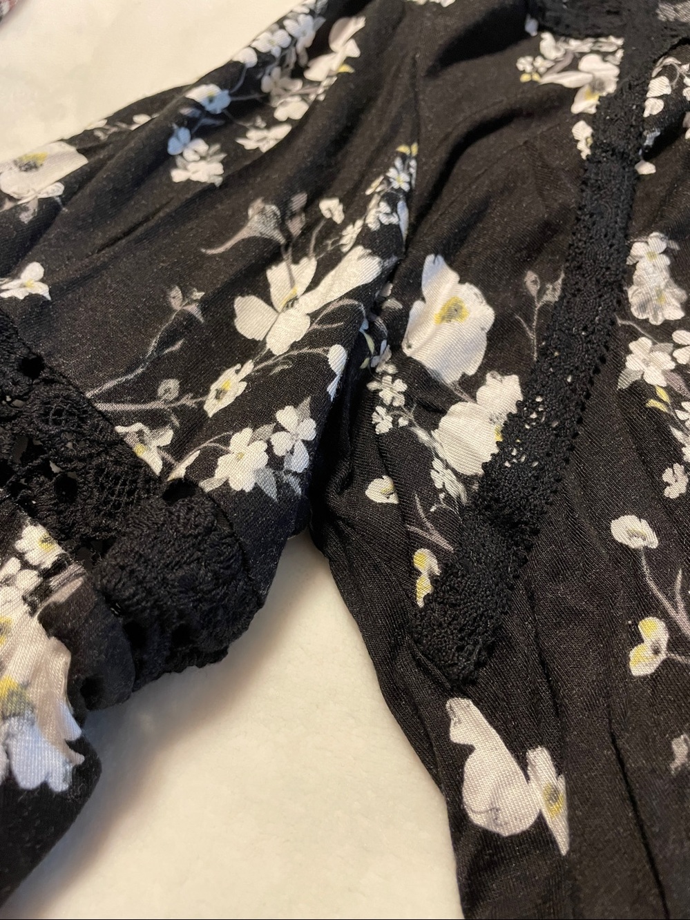 Black Floral Lace Cato Women’s Boho Top Plus size 22/24W - Picture 12 of 12